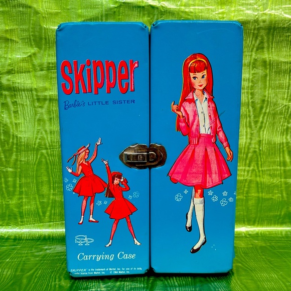 Vintage 1964 Skipper Carrying Case in Blue and Red